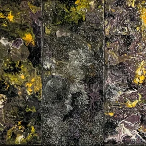 Poussière d'or - tableau abstrait art mural artisanal - Noemie Pinard Art