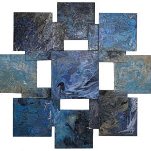 Abymes - tableau abstrait art mural artisanal - Noemie Pinard Art