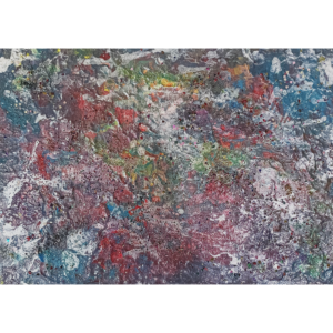 Dispersion colorée - tableau abstrait technique mixte toile - Noemie Pinard Art