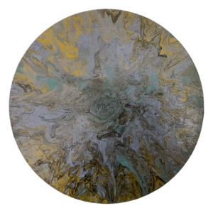Ou est la lumiere - tableau rond abstrait toile- Noemie Pinard Art