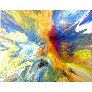 Dynamite Colorée - tableau abstrait toile - Noemie Pinard Art